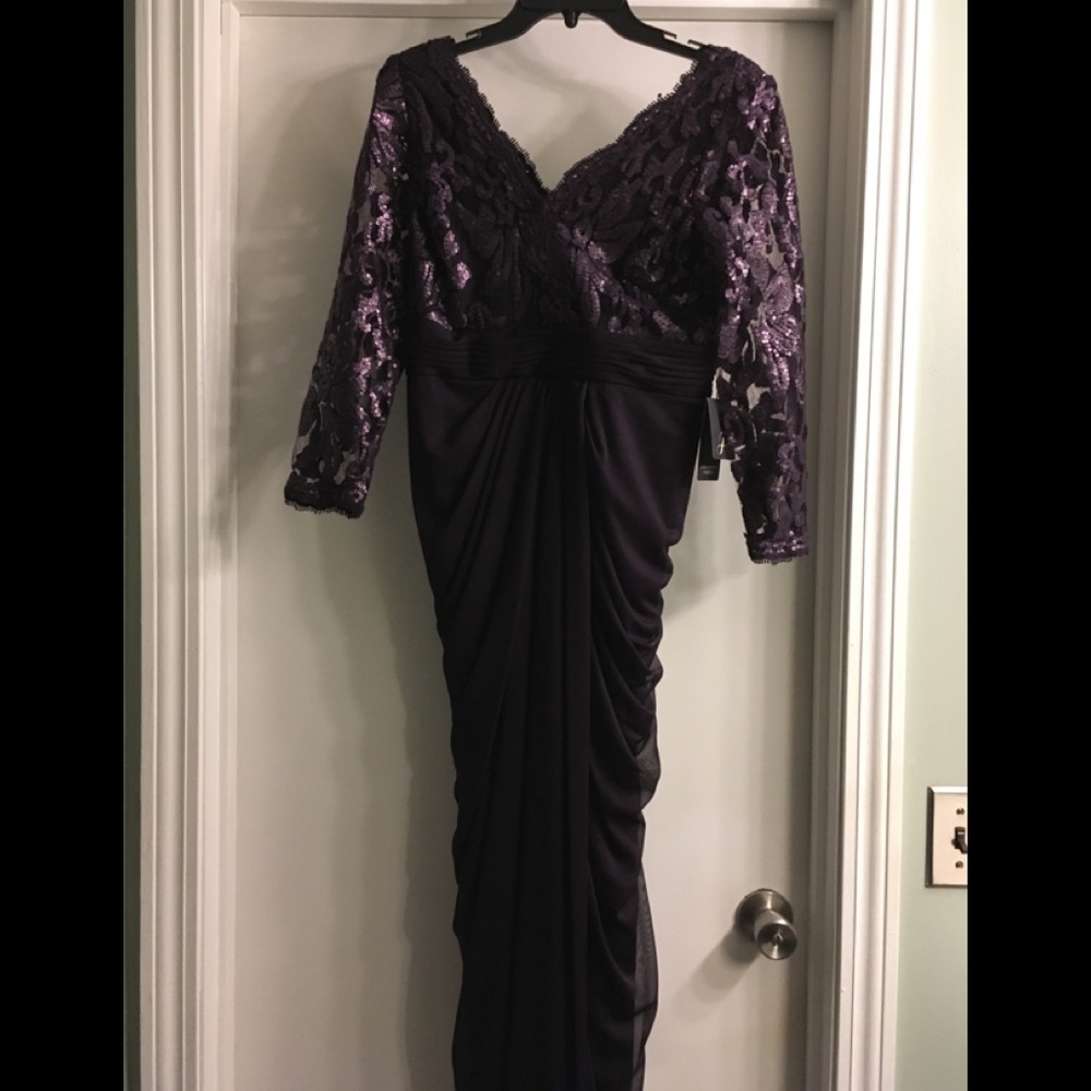 Eggplant color long gown